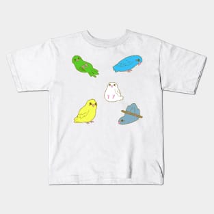 Lineolated Parakeets Sticker Pack Kids T-Shirt